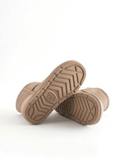 Taupe Grey Short Warm Lined Water Repellent Suede Pull-On Boots - Image 4 of 6