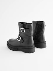 Schwarz - Bikerstiefel mit Schnalle - Bild 3 von 6