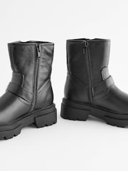 Schwarz - Bikerstiefel mit Schnalle - Bild 4 von 6
