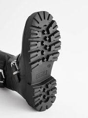Schwarz - Bikerstiefel mit Schnalle - Bild 5 von 6