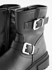 Schwarz - Bikerstiefel mit Schnalle - Bild 6 von 6
