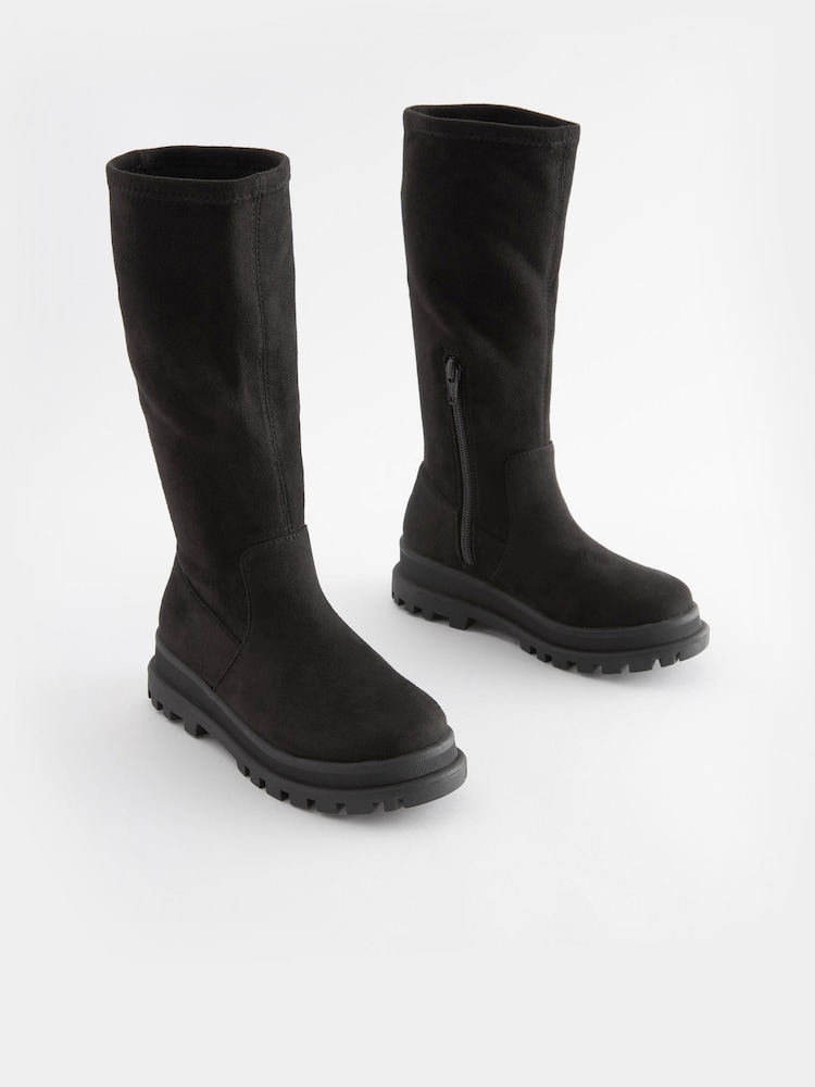 Black Tall Pull On Boots - Image 1 of 5