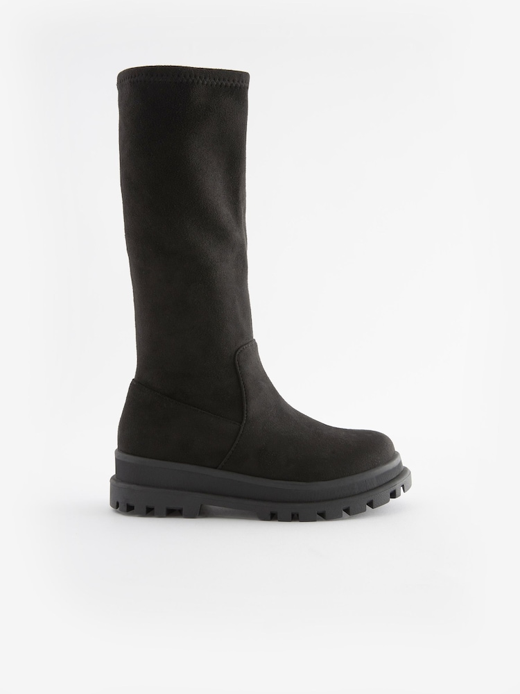 Black Tall Pull On Boots - Image 2 of 5