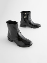 Black Patent Occasion Heeled Boots - Image 1 of 5