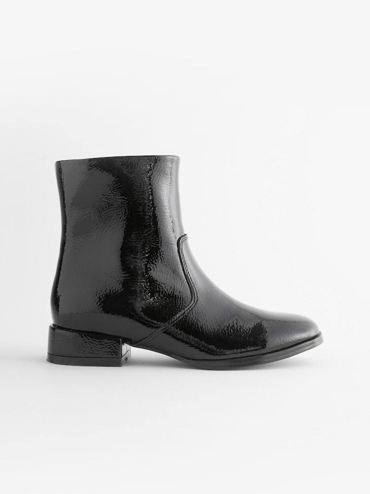 Black Patent Occasion Heeled Boots - Image 2 of 5 Black Patent Occasion Heeled Boots - Image 2 of 5