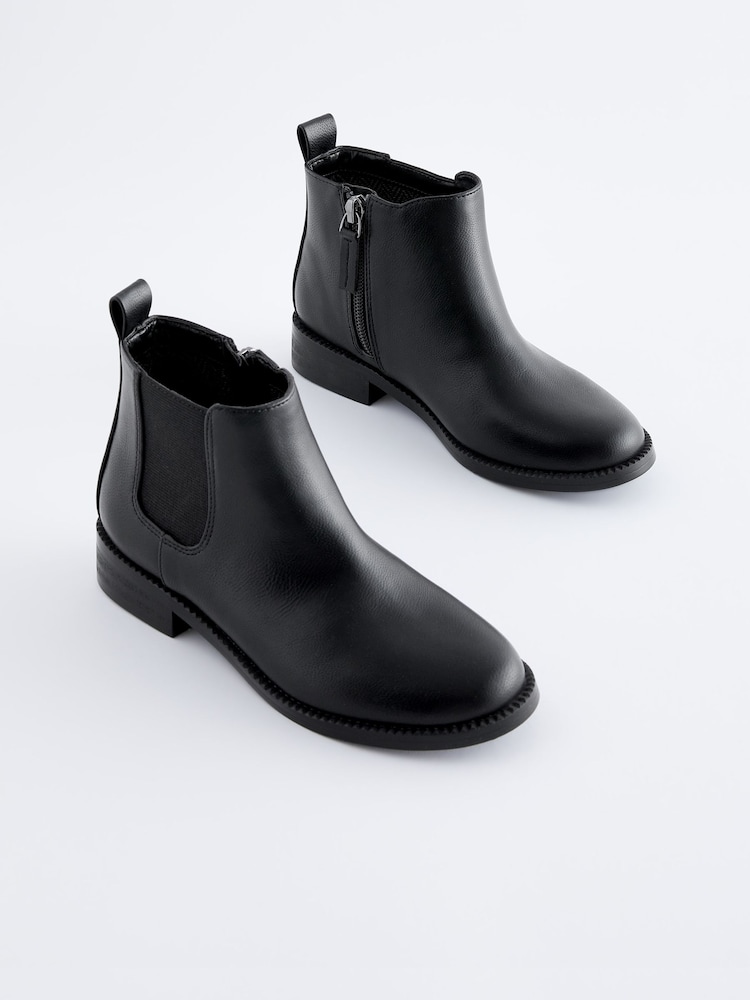 Schwarz - Niedrige Chelsea-Stiefel - Bild 1 von 5