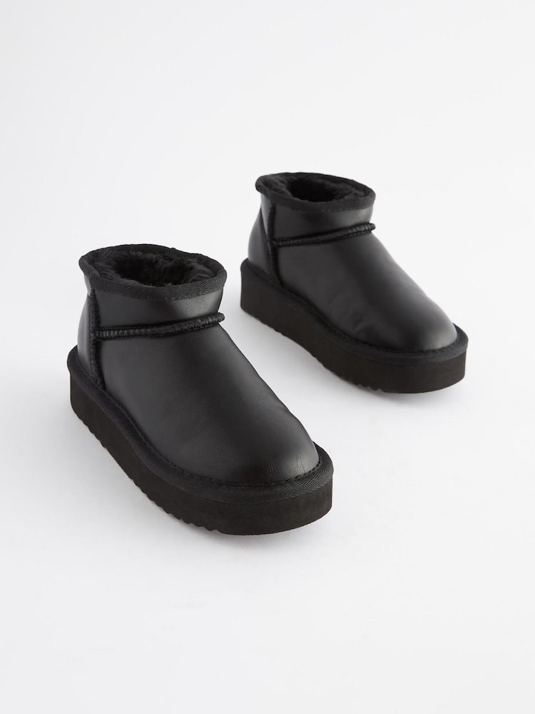 Schwarz - Wasserabweisende, warm gefütterte Velourslederstiefel - Bild 1 von 6 Schwarz - Wasserabweisende, warm gefütterte Velourslederstiefel - Bild 1 von 6