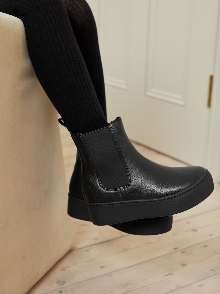 Black Chunky Chelsea Boots - Image 1 of 8