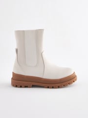 Bone Cream Chunky Chelsea Sock Boots - Image 2 of 7