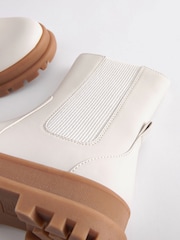 Bone Cream Chunky Chelsea Sock Boots - Image 6 of 7