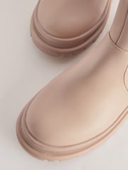 Nude Pink Chunky Chelsea Sock Boots - Image 3 of 5