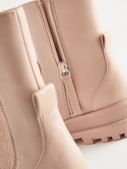 Nude Pink Chunky Chelsea Sock Boots - Image 4 of 5