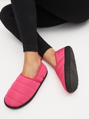 Pink Water Repellent Quilted Shoot Slippers - Image 1 of 7