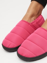 Pink Water Repellent Quilted Shoot Slippers - Image 2 of 7