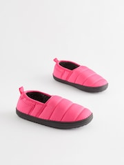 Pink Water Repellent Quilted Shoot Slippers - Image 4 of 7