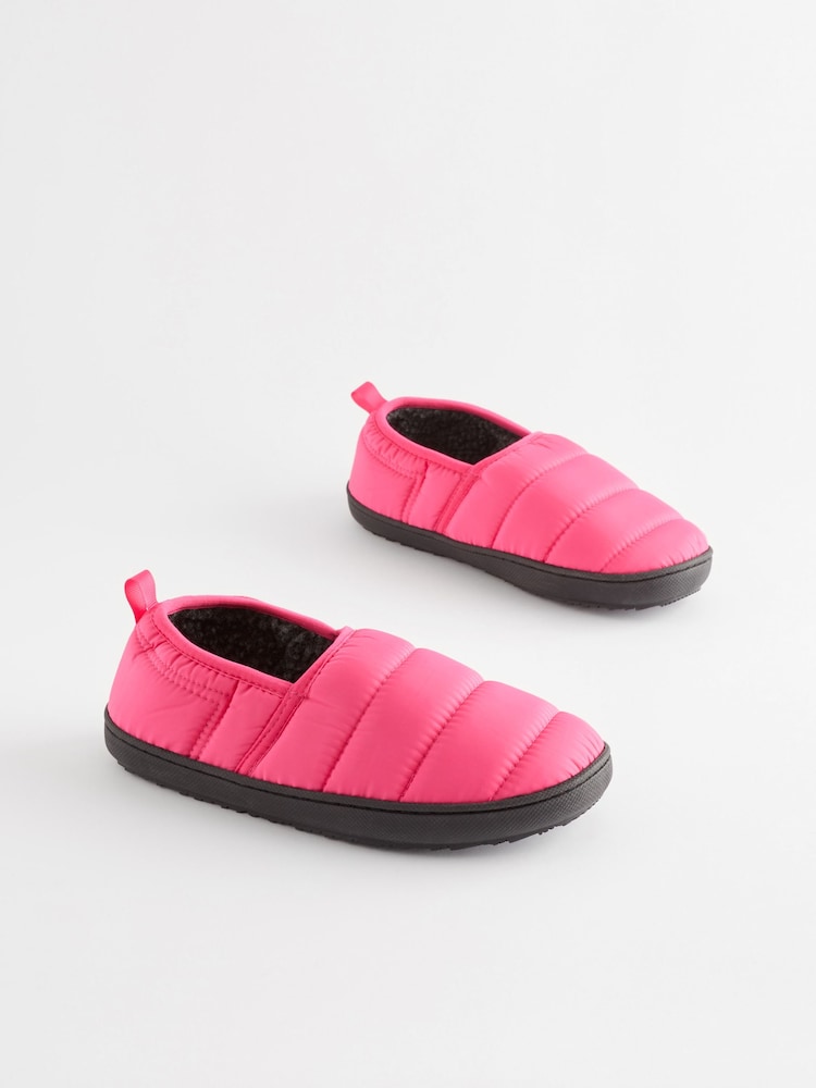 Pink Water Repellent Quilted Shoot Slippers - Image 4 of 7