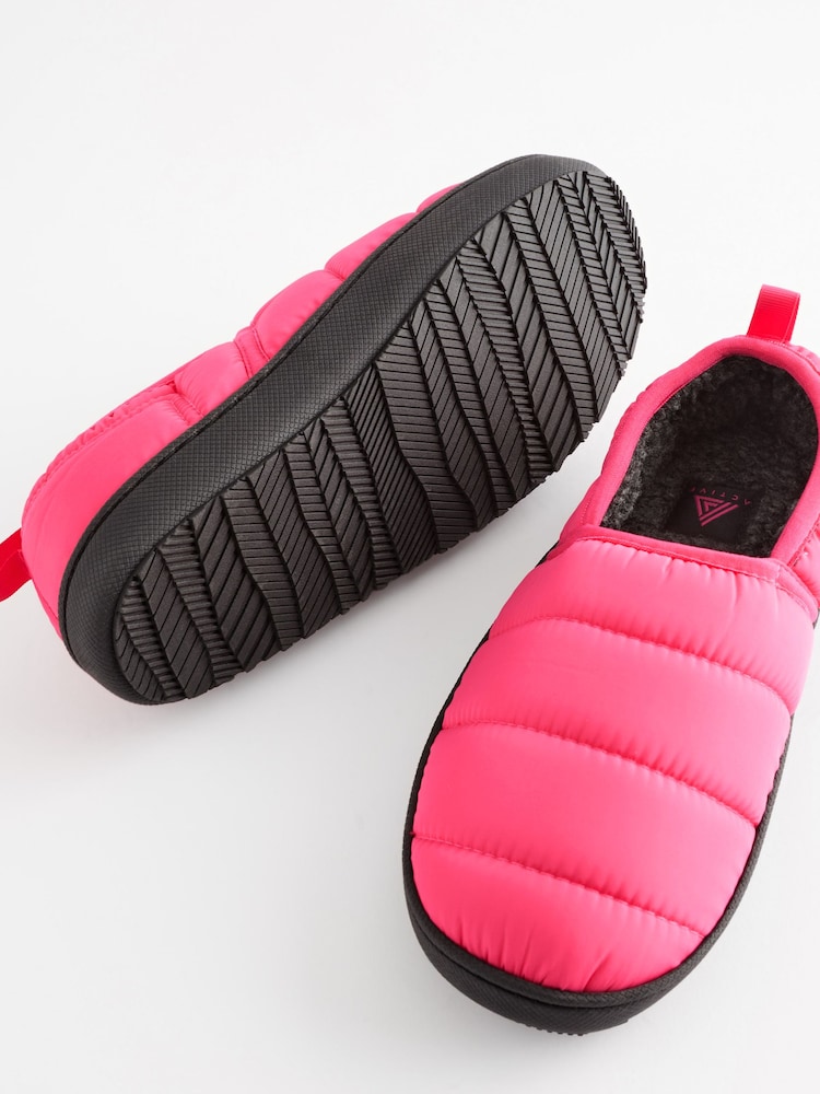 Pink Water Repellent Quilted Shoot Slippers - Image 6 of 7