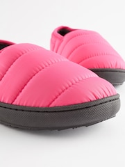 Pink Water Repellent Quilted Shoot Slippers - Image 7 of 7