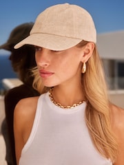 Neutral Stone Linen Blend Cap - Image 2 of 6