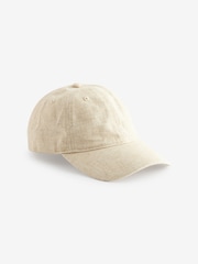 Neutral Stone Linen Blend Cap - Image 5 of 6