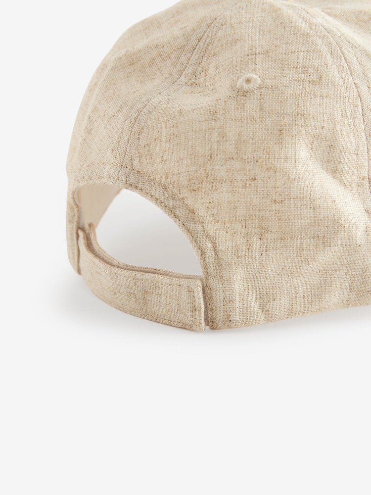 Neutral Stone Linen Blend Cap - Image 6 of 6