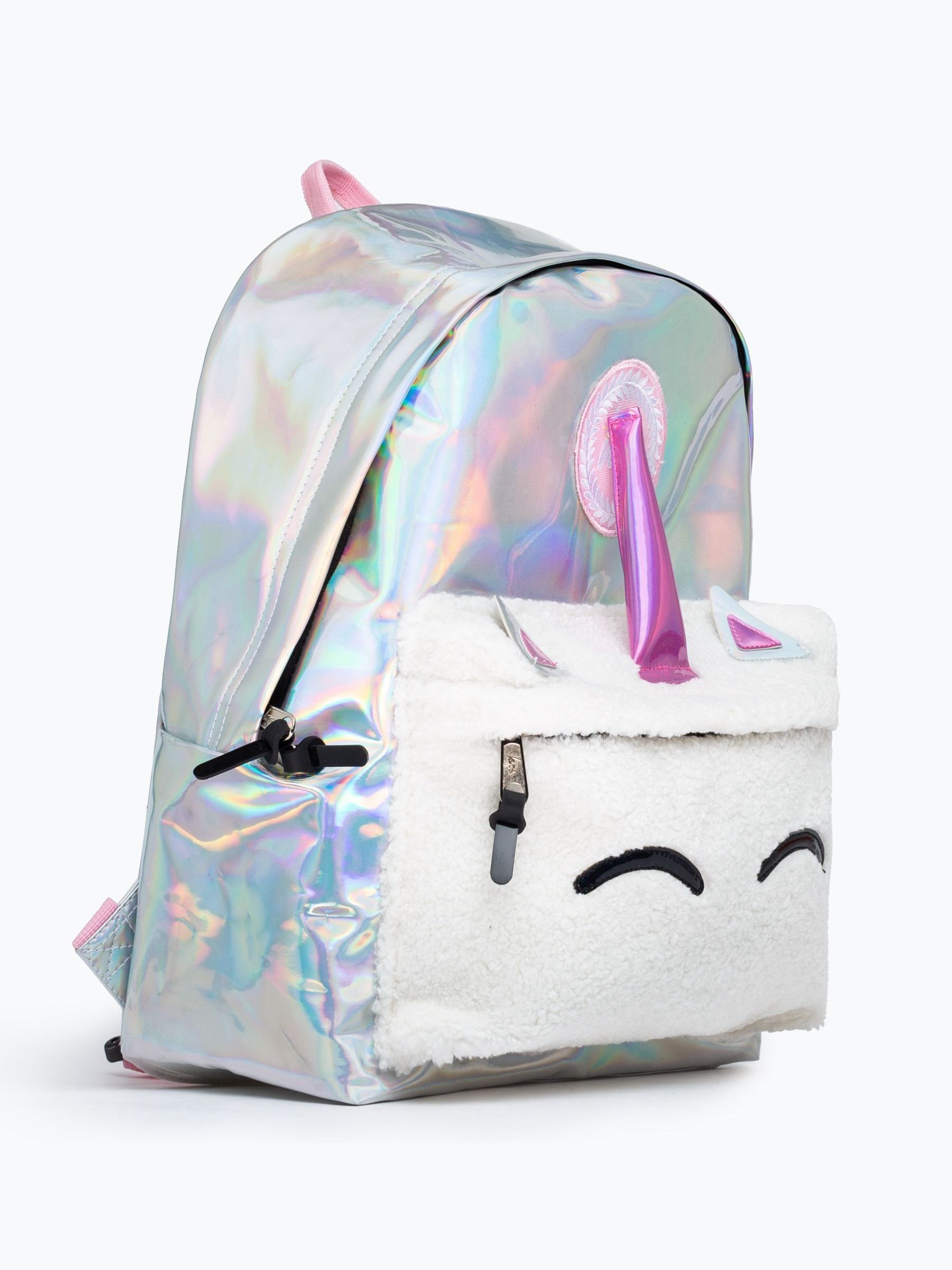 Acheter Hype. Sac a dos argent rose irise licorne 3D from Next Luxembourg