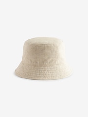 Stone Linen Blend Bucket Hat - Image 5 of 5