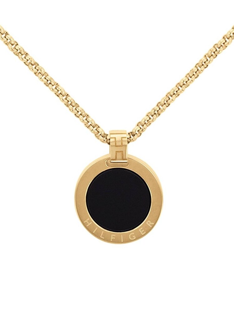 Tommy Hilfiger Gold Tone Jewellery Ladies TH Iconic Circle Necklace - Image 2 of 4