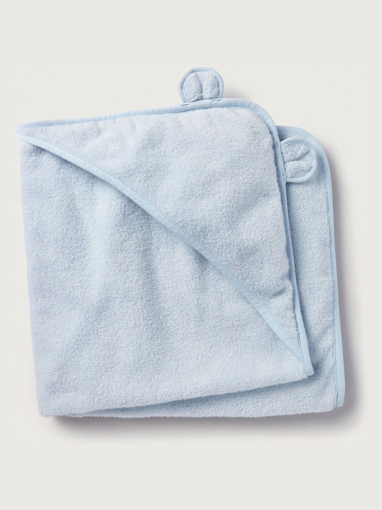 The White Company – Handtuch mit Kapuze und Bärendesign für Jungen aus 100 % Baumwolle, Blau - Bild 1 von 3 The White Company – Handtuch mit Kapuze und Bärendesign für Jungen aus 100 % Baumwolle, Blau - Bild 1 von 3
