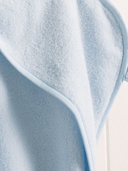 أزرق - منشفة بهودي قطن 100% بتصميم دُب للأولاد من The White Company - صورة 3 من 3