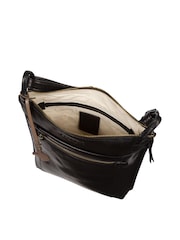 Negro - Bolso bandolera de cuero Rego de Conkca - Imagen 4 de 6