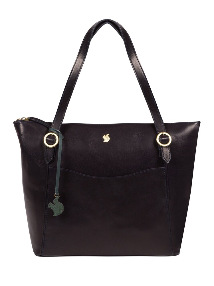 Granatowy - Conkca Mondo Leather Tote Bag - Image 2 of 6