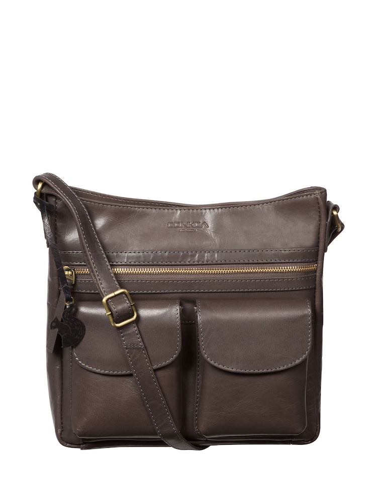 Conkca Grey Bon Leather Tote Bag - Image 1 of 5