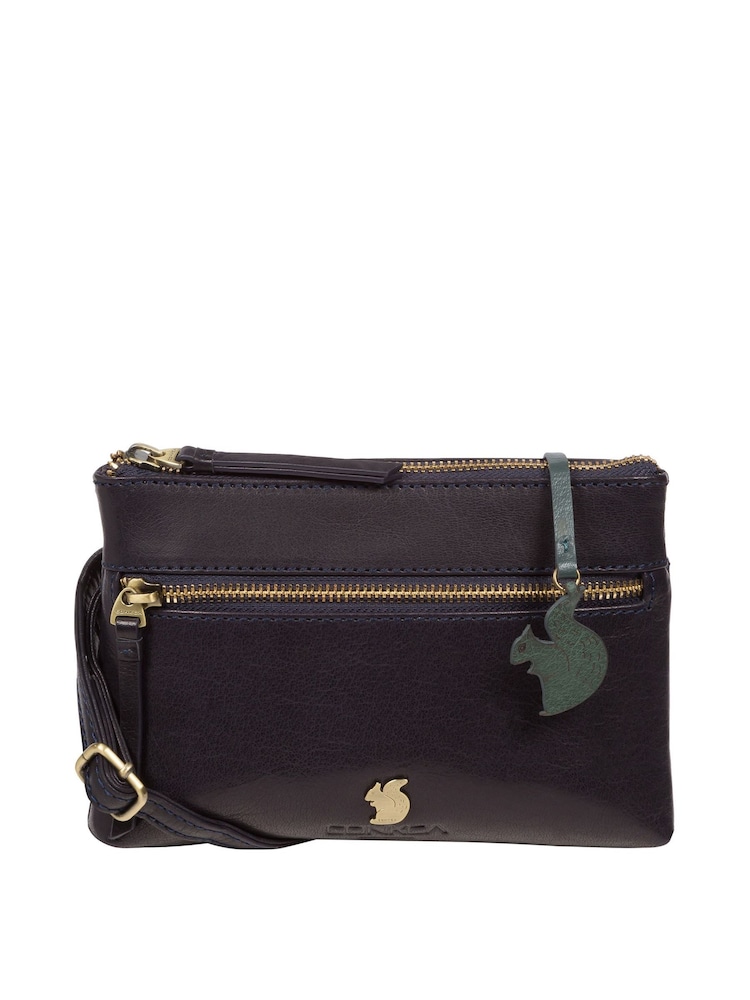 Conkca Blue Sweetie Leather Cross Body Bag - Image 1 of 6