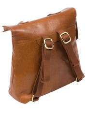 Conkca Anoushka Dark Tan Leather Backpack - Image 3 of 5
