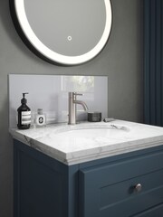 Pearl Shimmer Pearl Glass Bathroom Splashback 60x25cm - Image 1 of 6