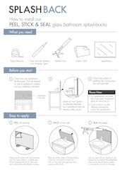 Pearl Shimmer Pearl Glass Bathroom Splashback 60x25cm - Image 6 of 6