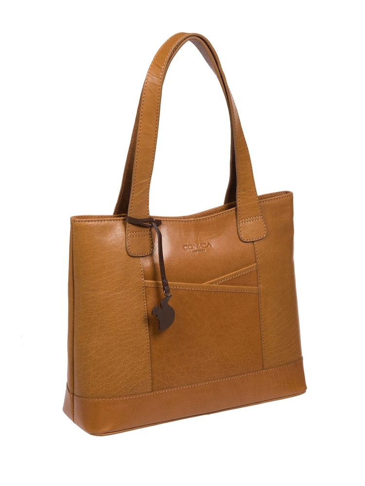 'Little Patience' Leather Tote Bag - Image 5 of 6