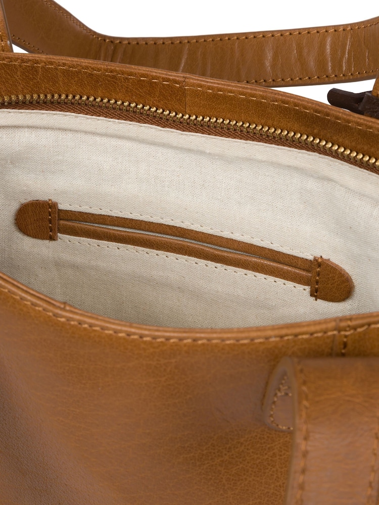 'Little Patience' Leather Tote Bag - Image 6 of 6