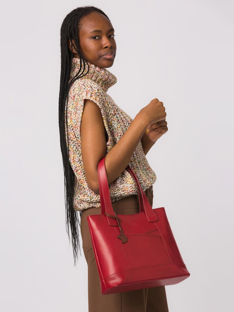 'Little Patience' Leather Tote Bag - Image 6 of 7
