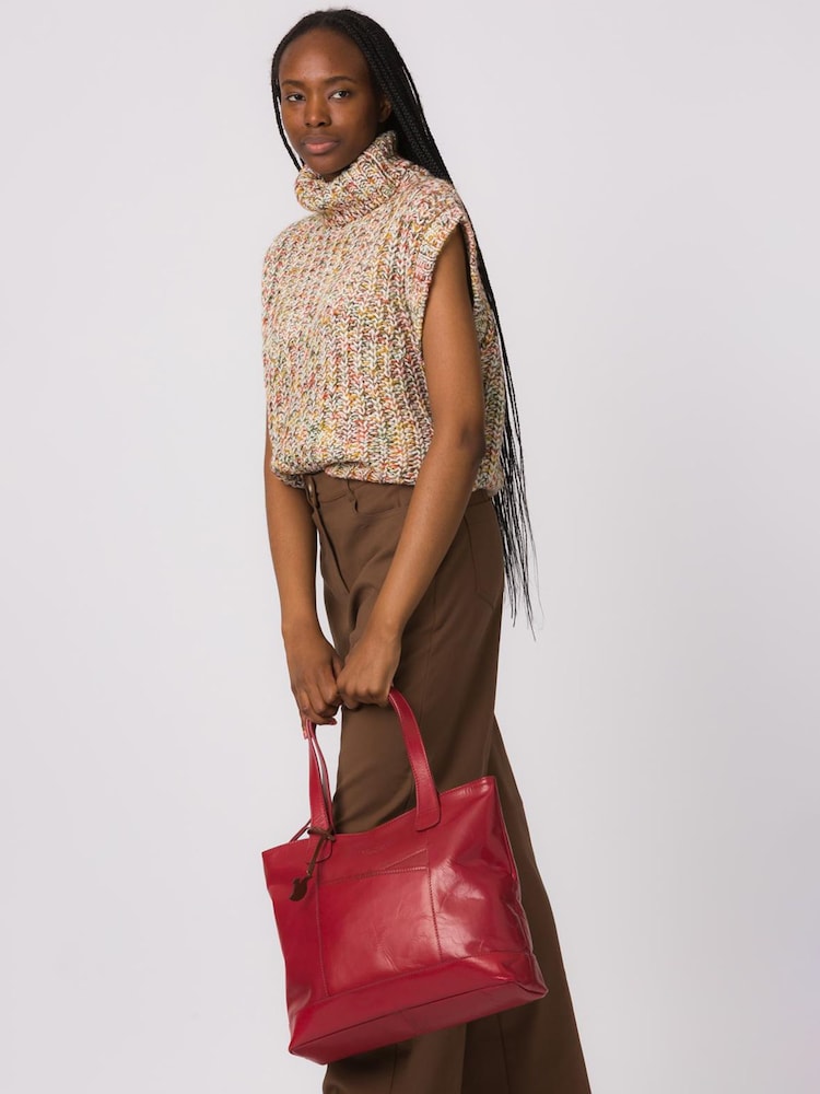'Little Patience' Leather Tote Bag - Image 7 of 7
