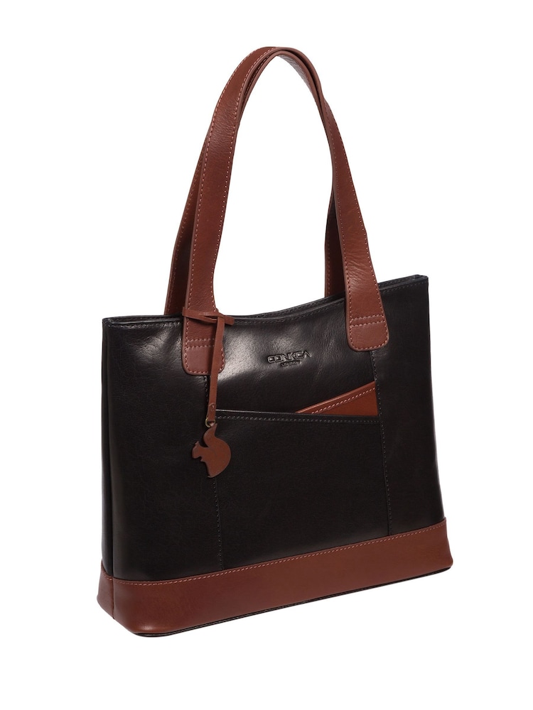 'Little Patience' Leather Tote Bag - Image 5 of 6