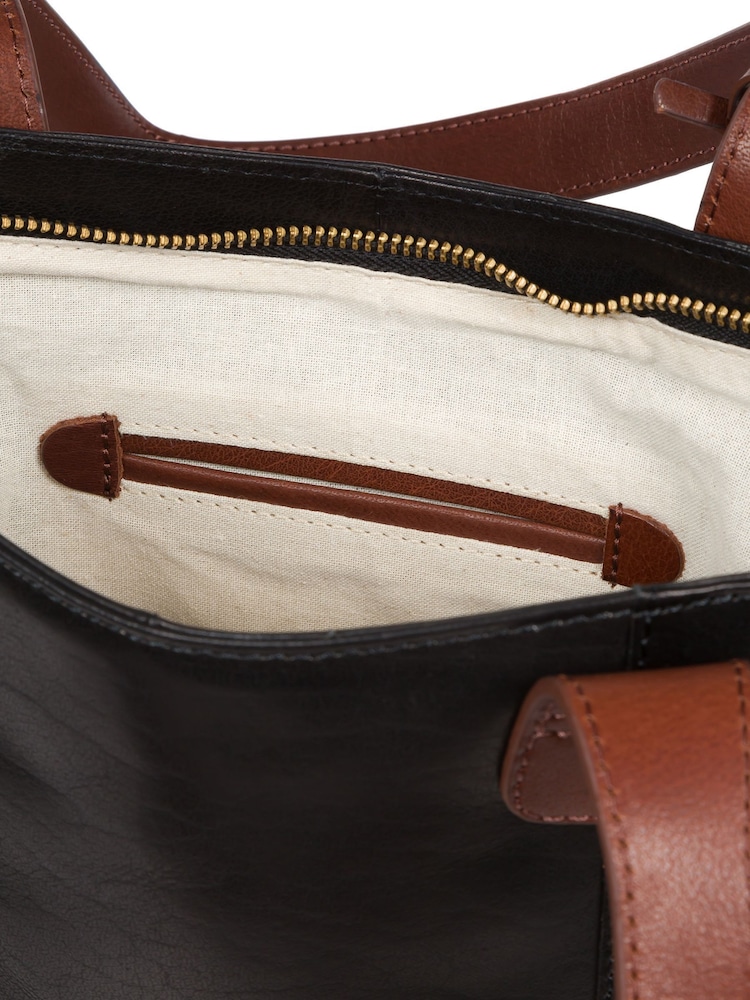 'Little Patience' Leather Tote Bag - Image 6 of 6
