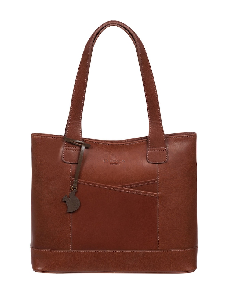 'Little Patience' Leather Tote Bag - Image 2 of 6