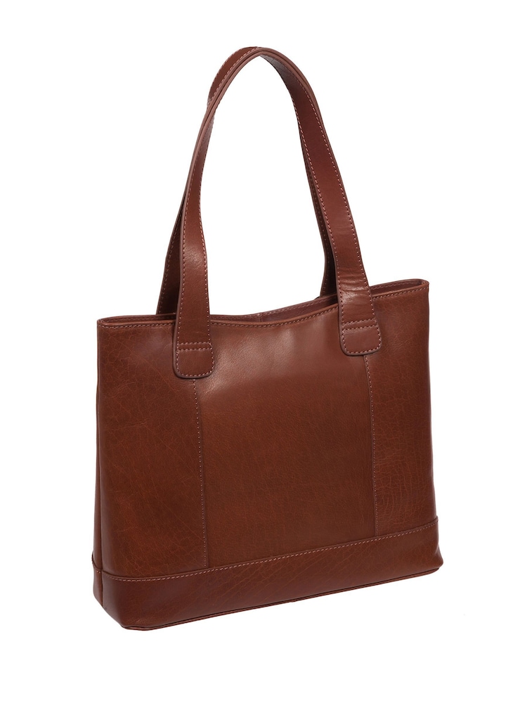 'Little Patience' Leather Tote Bag - Image 3 of 6