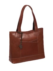 'Little Patience' Leather Tote Bag - Image 5 of 6