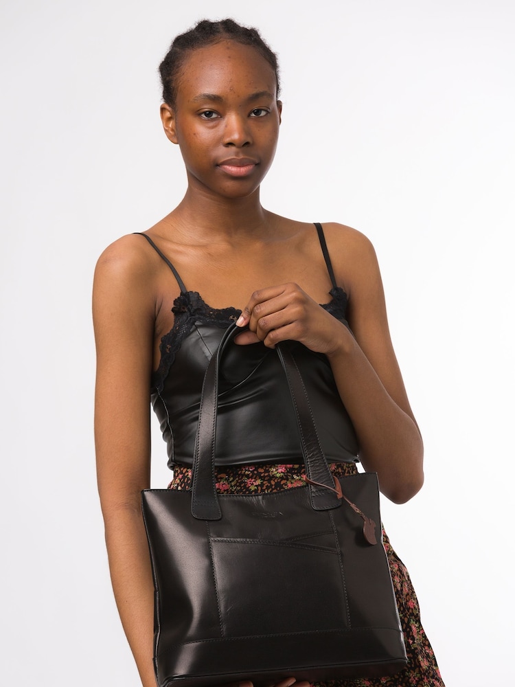 'Little Patience' Leather Tote Bag - Image 1 of 6 'Little Patience' Leather Tote Bag - Image 1 of 6