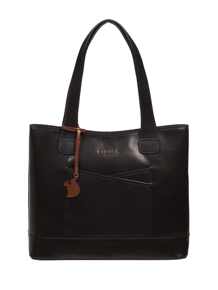 'Little Patience' Leather Tote Bag - Image 2 of 6
