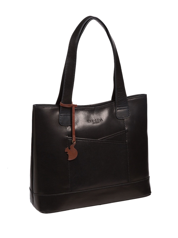 'Little Patience' Leather Tote Bag - Image 5 of 6