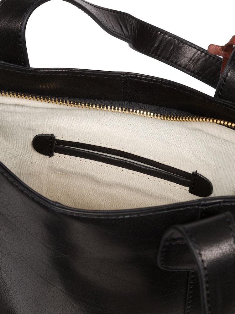 'Little Patience' Leather Tote Bag - Image 6 of 6